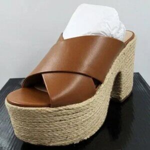 Aqua Platform Slide Sandals